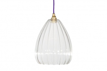 Molly Large Ribbed Glass Pendant